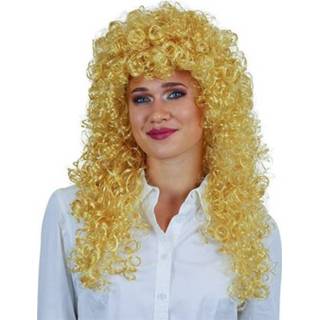 👉 Pruik synthetisch One Size Color-Geel vrouwen Witbaard Katja dames blond 8717853781810