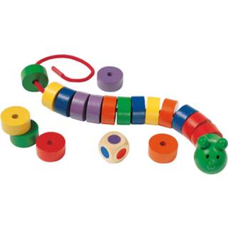 👉 Hout multikleur Selecta Spielzeug Rijgspel Rups Junior 20-delig 4060848630056