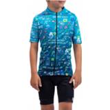 Fiets shirt uniseks zwart blauw Alé - Kid's Vibes Jersey Fietsshirt maat 14 Years, blauw/zwart 8055528417603