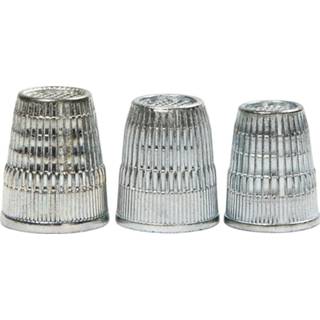 👉 Vingerhoed staal One Size Color-Zilver CCHobby vingerhoedjes 15 - 17 mm 3 stuks 5707167116340