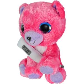 👉 Knuffelbeer roze pluche paars Lumo Stars Met Thermometer Junior 15 Cm 6416739580692