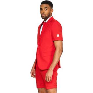 👉 Opposuits Verkleedpak Zomer Rode Duivel Heren Polyester Rood