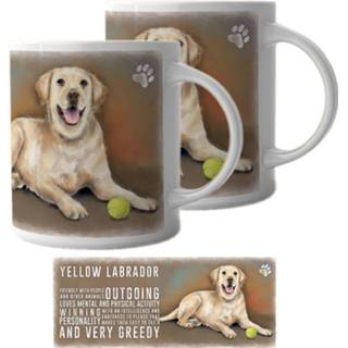 👉 Mok Set van 2x stuks koffie/thee mokken Labrador Retriever 300 ml