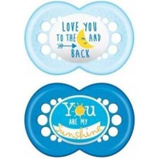 👉 Silicone Mam Pacifier Decor Message - 18+ Maanden Sterilisatiebox X2 9001616702099