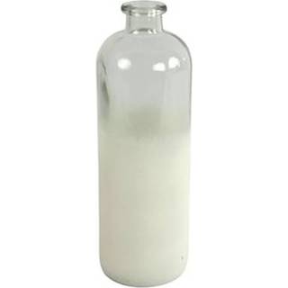 👉 Wit glas One Size GeenKleur Fles moira l11b11h33 cm Decostar 8718317772764