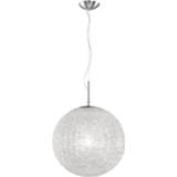 👉 Hanglamp wit staal zilver Trio Sweety 40 Cm E27 60w Wit/zilver 4017807190083