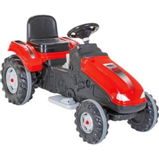 Rood kunststof Jamara Tractor Ride On Big Wheel 12 V Junior 114 X 53 Cm 4042774460495