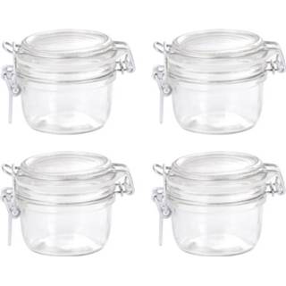 👉 Weckpot transparant glas 8x Stuks Luchtdichte Pot 125 Ml - Weckpotten 8720276941204