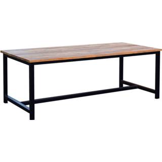 👉 Eettafel bruin teakhout Livingfurn - E Eetkamertafel Montreal U-pot 240x100 Cm 7439612470445