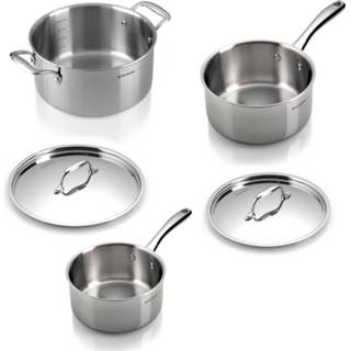 👉 Pan Mehrzer - Vijfdelige Triply Pannen En Deksels Set Drielaags 7448144062059