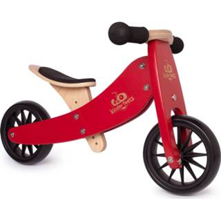 👉 Kinderfeet rood One Size meerkleurig kinderen Kinderfeets houten loopfiets & driewieler Tiny Tot Cherry Red 850007036232