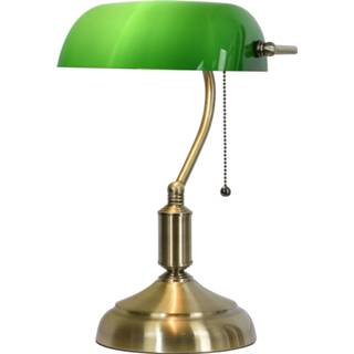 👉 Bureaulamp groen GeenKleur Clayre & Eef 27*17*41 cm E27/max 1*60W 5LL-5104 8717459741782