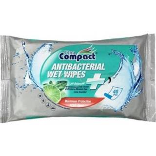👉 Reinigingsdoekje limoen One Size Color-Zilver Ultra Compact reinigingsdoekjes Lime antibacterieel 40 stuks 8697420534998