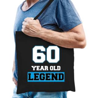 👉 Zwart One Size 60 year old legend verjaardag cadeau tas - volwassenen 60e kado / 8720576823880