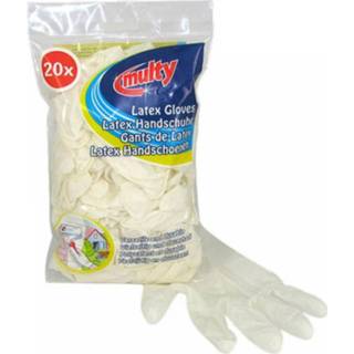 👉 Latex handschoenen wit Multy - 20 Stuks 8710648094201