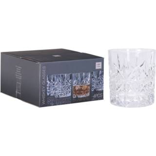 👉 Drinkglas One Size transparant Set van 4x stuks whisky drinkglazen 230 ml - Whiskyglazen Waterglazen 8719987103735