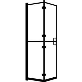 👉 Douchewand zwart One Size GeenKleur inklapbaar 100x140 cm ESG 8720286416334