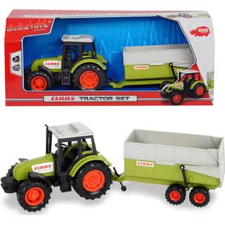 👉 Dickie Toys Claas Tractor Met Aanhangwagen 4006333049866