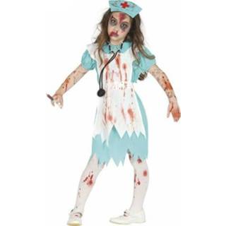 👉 Verkleedpak polyester Color-Wit Fiestas Guirca Zombie Verpleegster junior mt 96-108 8434077874264