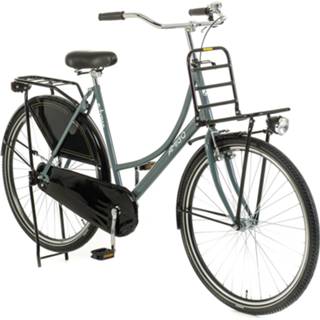 👉 Transportfiets grijs zwart staal One Size Color-Grijs vrouwen AMIGO dames Eclypse 28 Inch 56 cm Terugtraprem Grijs/Zwart 8720585999774