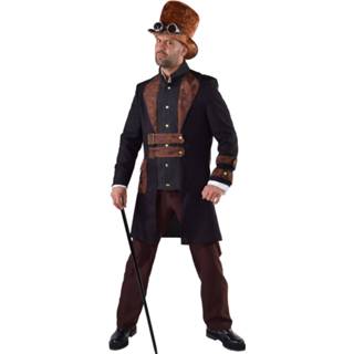 👉 Verkleedpak zwart bruin polyester XXL Color-Zwart mannen Magic Design steampunk heren zwart/bruin maat 5414349513520