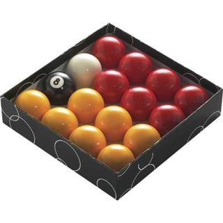 👉 Poolbal rood geel hars One Size Color-Geel Powerglide poolballen 47,5 mm rood/geel 17-delig 54722571478