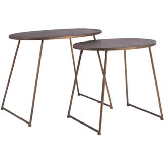 👉 Bijzettafel metaal goud One Size Perfect 70 x 45 56 cm Set van 2 8720014342768
