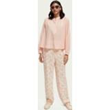 👉 Roze XS wovens vrouwen Scotch & Soda Loose fit top met plooitjes 8719029783543