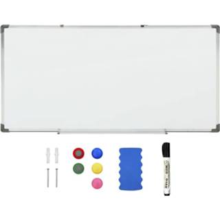 👉 Whiteboard wit staal One Size GeenKleur magnetisch 110x60 cm 8720286345146