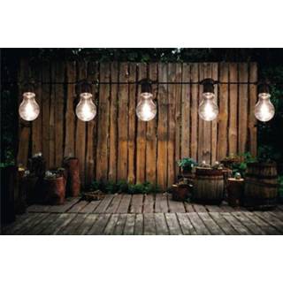 👉 Lichtsnoer witte One Size wit Feestverlichting met uitbreidingsset warm lampbolletjes totaal 10 m - Binnen/buiten verlichting priksnoer warmwit LED lampjes 8720147572179