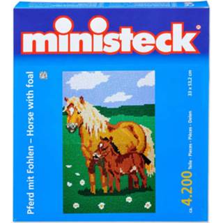 👉 Blauw Ministeck Paard Met Veulen - 4250250318783