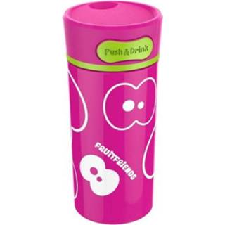 👉 Drinkbeker roze Fruitfriends Push & - 5420065970929