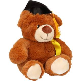 👉 Knuffelbeer bruin pluche One Size Geslaagd thema cadeau beer 20 cm - afstudeer kado 8720576790373