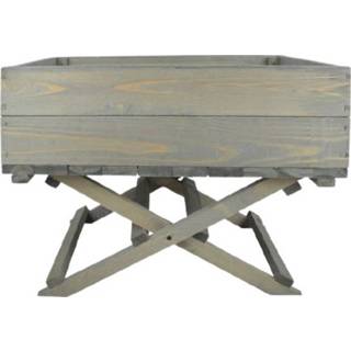 👉 Plantenbak hout One Size Color-Grijs grijs Esschert Design opklapbaar 58 x 45,5 cm 8714982136023