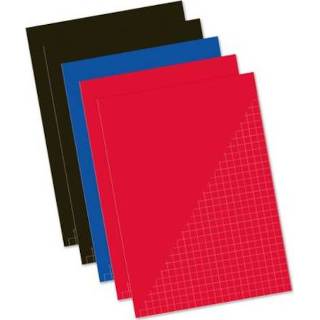 👉 Schrift zwart blauw rood papier One Size Color-Zwart Kangaro schriften A4 geruit 29,7 cm zwart/blauw/rood 5 stuks 8712127004930