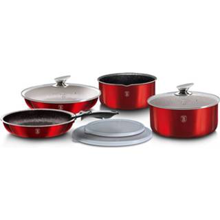 👉 Pannenset rood aluminium Berlinger Haus Burgundy 9-delig 5999108407673