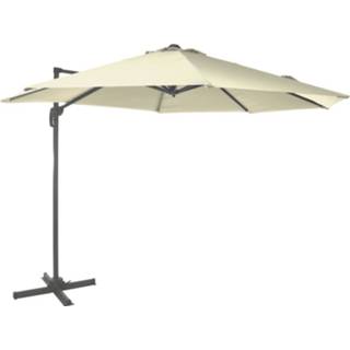 👉 Zweefparasol 4goodz Draaibare Roma 300 Cm Met Kruisvoet - Creme 6013916578598