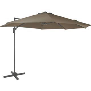 👉 Zweefparasol grijs 4goodz Draaibare Roma 300 Cm Met Kruisvoet - 6013918559557