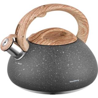 👉 Fluitketel houten Top Choice - 2.7 Liter Marmerlook Handvat 7423326351305