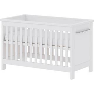 👉 Babybed wit gelakte meubelplaat One Size Color-Wit baby's Cabino - Babykamer Noel & Commode Verstelbare bodem 8719497221936