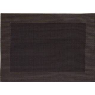 👉 Placemat bruine 6x Donkerbruine Gevlochten/geweven Print 45 X 30 Cm - Placemats 8720147490152