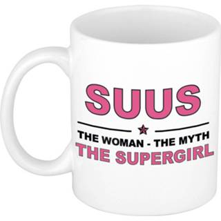 👉 Mok active vrouwen Suus The woman, myth supergirl collega kado mokken/bekers 300 ml