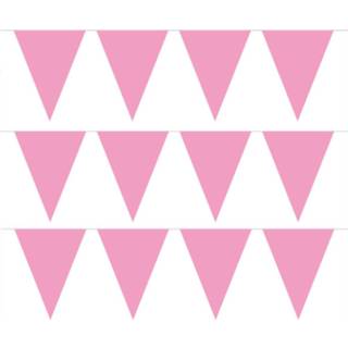 👉 Vlaggenlijn roze extra groot baby's Pakket Van 3x Stuks Baby Slingers 10 Meter - Vlaggenlijnen 8720276262316
