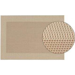 👉 Placemat beige bruine 8x Beige/bruine Gevlochten/geweven Print 45 X 30 Cm - Placemats 8720147490015