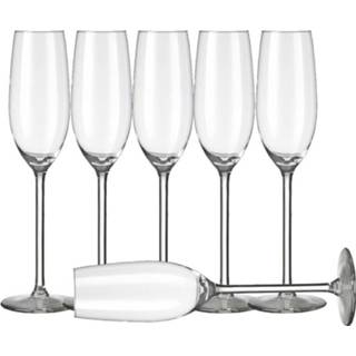 👉 Champagneglas transparant 6x Champagneglazen/flutes 210 Ml Allure - Champagneglazen 8720147718775