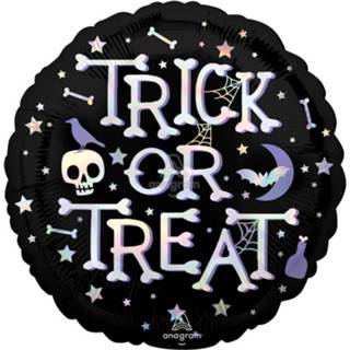 👉 Folieballon zwart paars Anagram Trick Or Treat 45 Cm Zwart/paars 26635434591