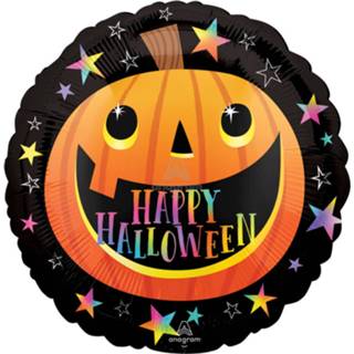 👉 Folieballon zwart oranje Anagram Happy Halloween 45 Cm Zwart/oranje 26635434539