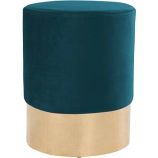 👉 Poef rood fluwelen velours Sunfield Ø 32 Hoogte 42 Cm Materiaal Kruk Belastbaar Tot 100 Kg 7428475649907