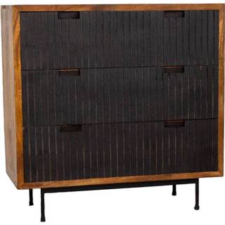 👉 Ladekast mannen Dimehouse Industriële Felix - 90x90 Cm 3 Lades Mangohout 8720239808544