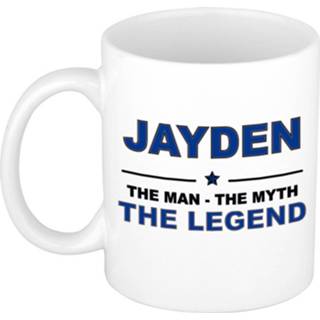 👉 Beker keramiek active mannen Jayden The man, myth legend verjaardagscadeau mok / 300 ml